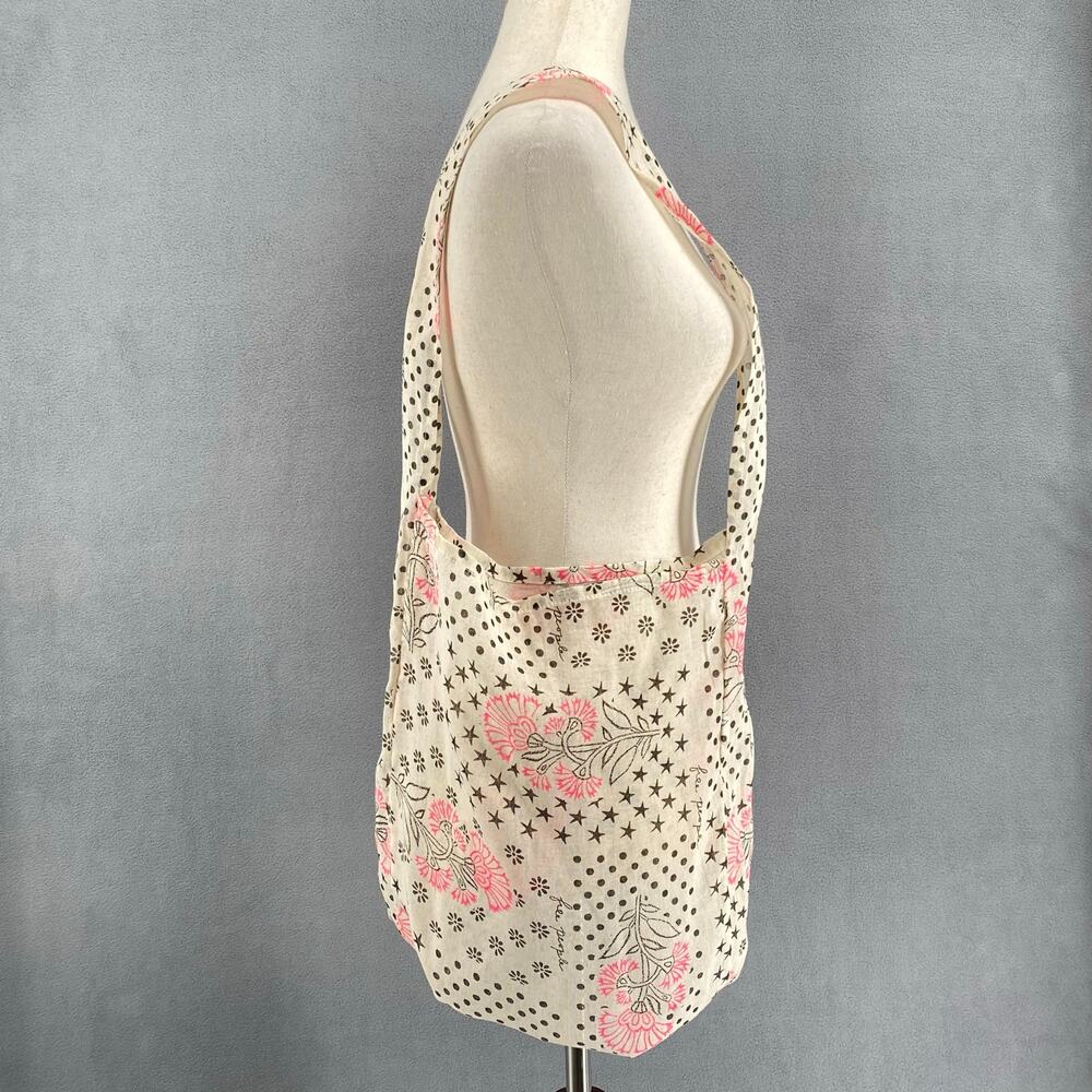 Free People Gauze Boho Print Shoulder Shopping Tote‎ Bag Shopping Market Beach
